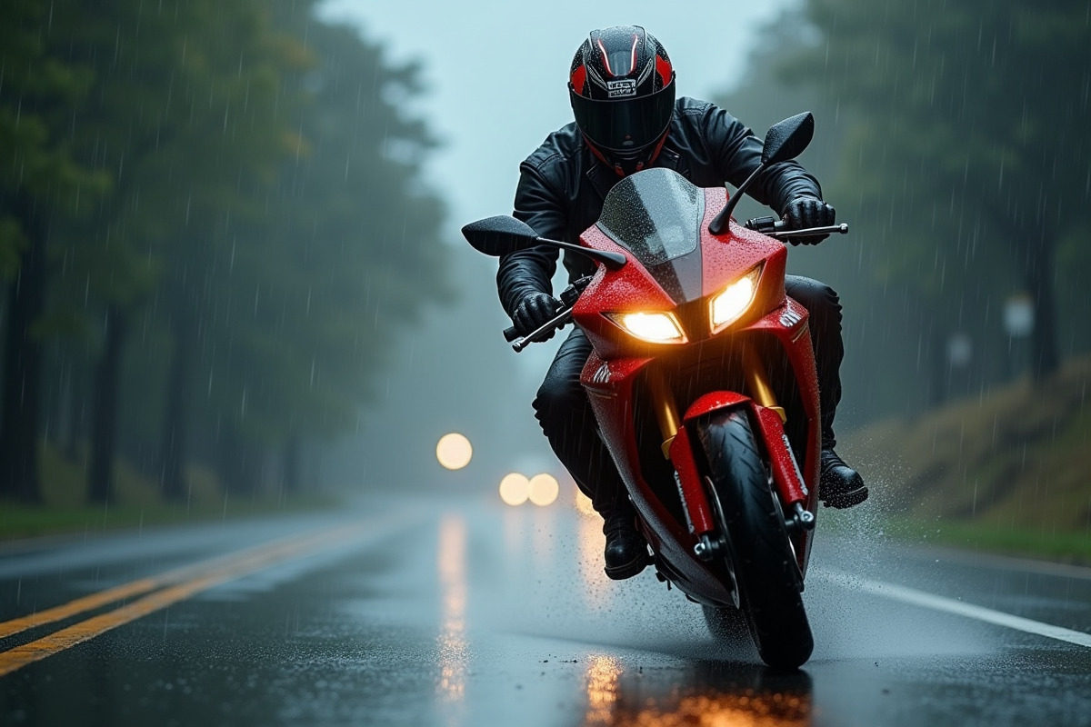 moto pluie